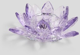 Kwiatowy świecznik ze szkła kryształowego cristal shine