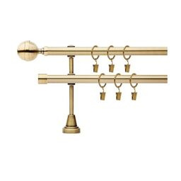 Karnisz podwójny Kalisto 19 mm 160 cm antyk