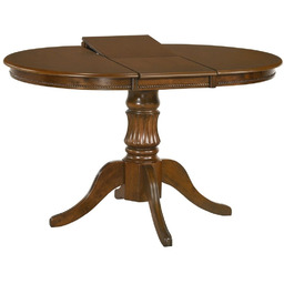 Stół william okrągły rozkładany ciemny orzech halmar