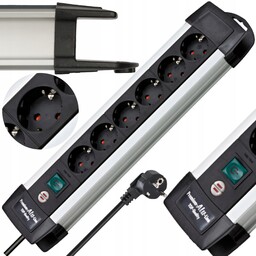 Listwa zasilająca przedłużacz 6 gniazd 3m z wyłącznikiem