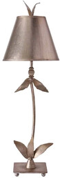 Lampa stołowa metalowa srebrna kwiatowa FB/REDBELL/TL SV