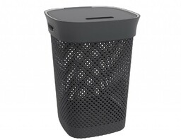 Kosz na pranie Aldotrade Woolly 50 l, czarny