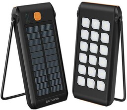 Powerbank Solarny 4smarts TitanPack Flex 10000mAh Czarny Pomarańczowy