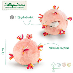 Piłka sensoryczna z pozytywką wielofunkcyjna miękka pluszowa Sarenka