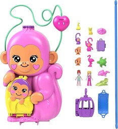 Polly Pocket Kompaktowa torebka Małpka Zestaw do zabawy