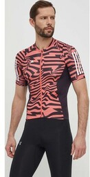 adidas Performance t-shirt rowerowy kolor czerwony wzorzysty IN4591