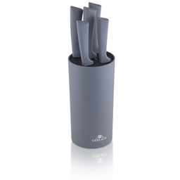 Komplet 5 szt. noży kuchennych w bloku grafitowy