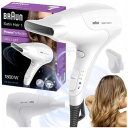 Mocna Suszarka Do Włosów Braun 1800W Biała Zimne
