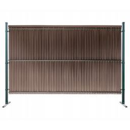 Listwy ogrodzeniowe pionowe wąskie 44-62mm 153x250cm RD01 Jasnobrązowy