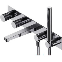OMNIRES Bateria wannowa CONTOUR podtynkowa 5-otworowa chrom połysk