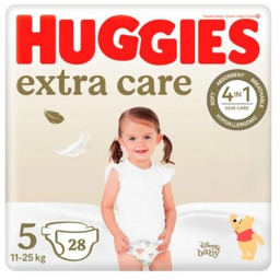 HUGGIES Extra Care Jumbo 5 Pieluchy 11-25kg, 28szt.