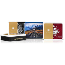 Czarny Portfel Męski Skórzany Orzeł Polska PETERSON 303P