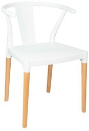 Krzesło Wishbone Pp Białe - Polipropylen, Drewno
