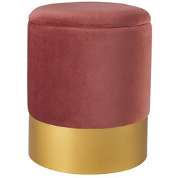 Pufa VELVET L różowo-złota - Step Into Design