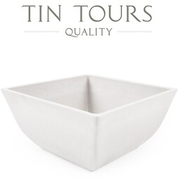 BIAŁA DONICZKA Z SUROWCÓW WTÓRNYCH 26x26x12,7 cm