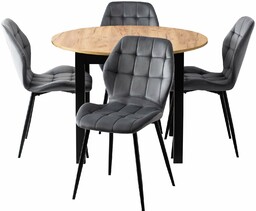 Zestaw stół i krzesła HARRY Craft/Czarny + 4x