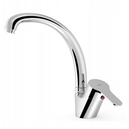 Bateria Kuchenna Zlewozmywakowa Jednouchwytowa Stojąca Chrom