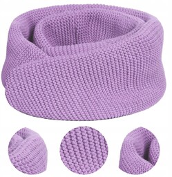 Komin Tuba Damski Jesienny Zimowy Unisex 140X40Cm Fioletowy