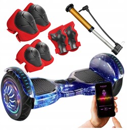 Deskorolka Elektryczna Hoverboard Galaxy Led Bluetooth Duże Koła