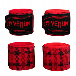 Owijki/Bandaże bokserskie Venum Tartan 4m Czerwone r. Uniwersalny