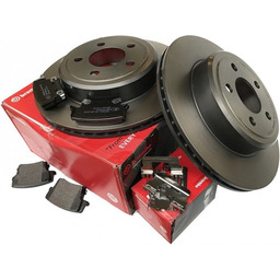 Tylne klocki oraz WENTYLOWANE tarcze hamulcowe BREMBO Lancia