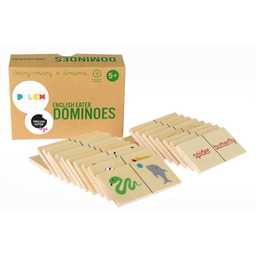 Drewniane domino English Eater 110191-Pilch, zabawki edukacyjne