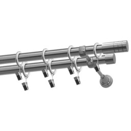 Karnisz podwójny 19/19 mm Zylinder nikiel 200 cm