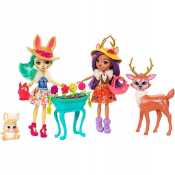 Enchantimals 2 lalki+2 zwierzątka Enchantimals dla małych ogrodniczek