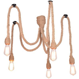 GOLDLUX Lampa sufitowa Pajączek Rope 312921 Czarno-beżowy