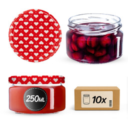 Słoiki na przetwory Denia 250ml 10szt 82mm +