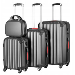 Zestaw Walizek Z Kosmetyczką 4W1 Minorka Szary