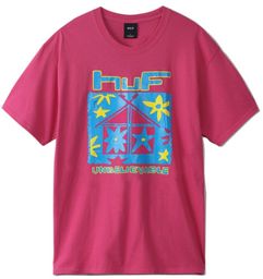 t-shirt męski HUF DEEP HOUSE TEE Coral