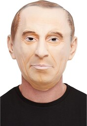 Comrade Latex Mask, Beige, Full Overhead