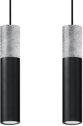 Lampa wisząca BORGIO 2 czarny SL.0651 - Sollux