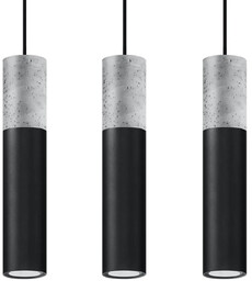 Lampa wisząca BORGIO 3L czarny SL.0652 - Sollux