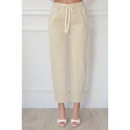 Spodnie jeans mom fit na gumie beż Alisi