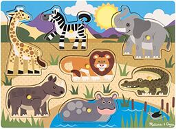 Melissa & Doug  drewniana układanka z uchwytami