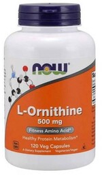 NOW FOODS L-Ornityna 500mg, 120 kaps.