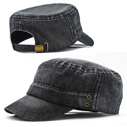 Czapka z daszkiem MĘSKA patrolówka jeansowa