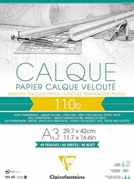 Clairefontaine 975107C  Blok klejony papier kalka, A3