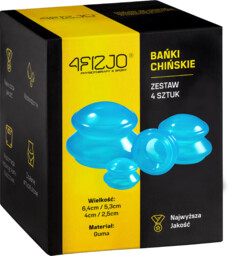 Bańki chińskie silikonowe MED+ 4szt. niebieskie