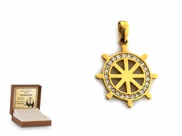 Złota zawieszka 585 symbol prezent grawer