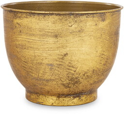 Osłonka donica doniczka metalowa złota 20x26x26 159232