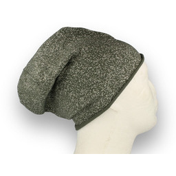 Czapka damska Beanie włoska cienka smerfetka bawełna khaki