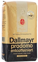 Niemiecka kawa ziarnista DALLMAYR, bezkofeinowa Prodomo Entcoffeiniert, 500