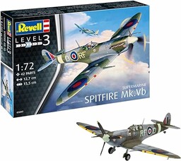 Revell Spitfire Mk.Vb. Samolot do Sklejania, Wielokolorowy, 1:72