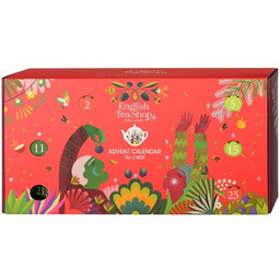English Tea Shop Advent Calendar Chest RED -