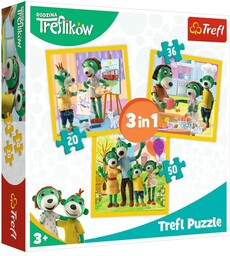 Trefl Puzzle Razem jest wesoło Rodzina Treflików 3w1