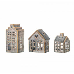 Bloomingville KALIA Lampiony Domki 3 Szt. / Brązowe