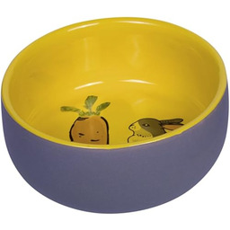 Nobby Ceramiczna miska dla gryzoni Carrot Plus, szara/żółta